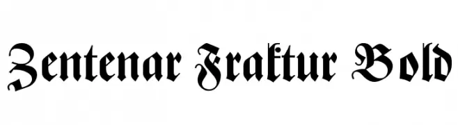 Zentenar Fraktur Bold  フリーフォントのダウンロード