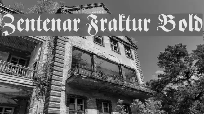 Zentenar Fraktur Bold Font examples