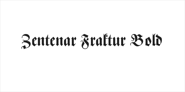 Zentenar Fraktur Bold Logo