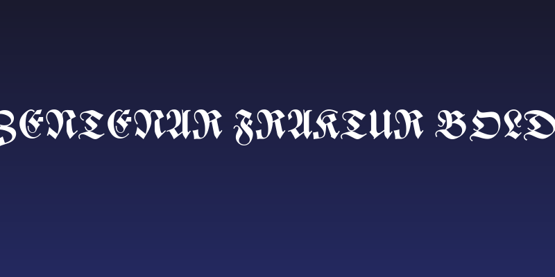Zentenar Fraktur Bold Social Header