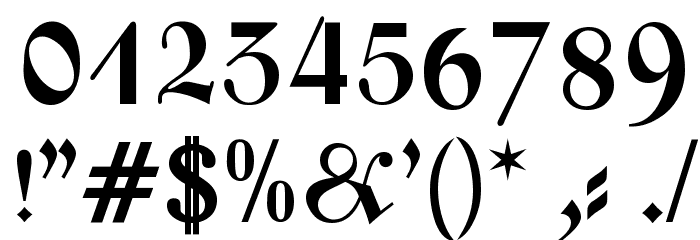 Zentenar Fraktur OsF Bold Font OTHER CHARS