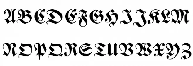 Zentenar Fraktur OsF Bold फ़ॉन्ट अपरकेस