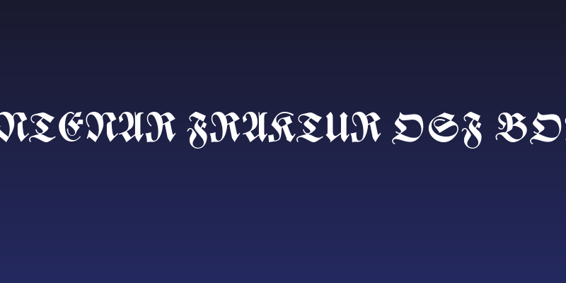 Zentenar Fraktur OsF Bold Social Header