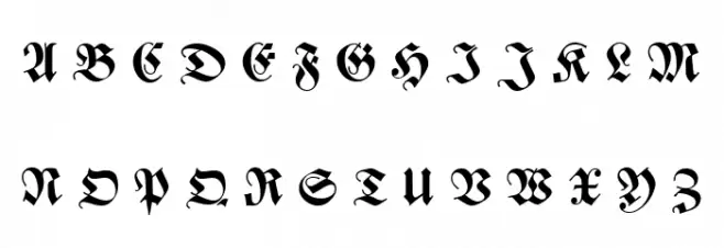 Zentenar Fraktur UNZ1L Bold Italic Fonte MAIÚSCULAS
