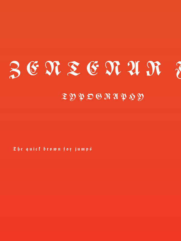 Zentenar Fraktur UNZ1L Bold Italic Poster