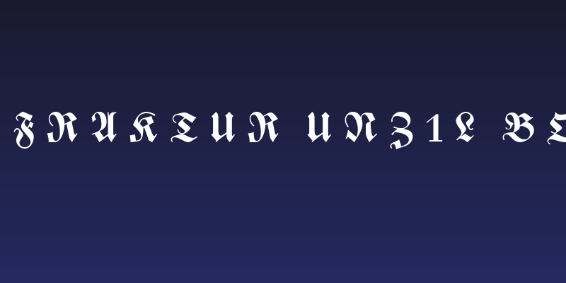 Zentenar Fraktur UNZ1L Bold Italic Social Header