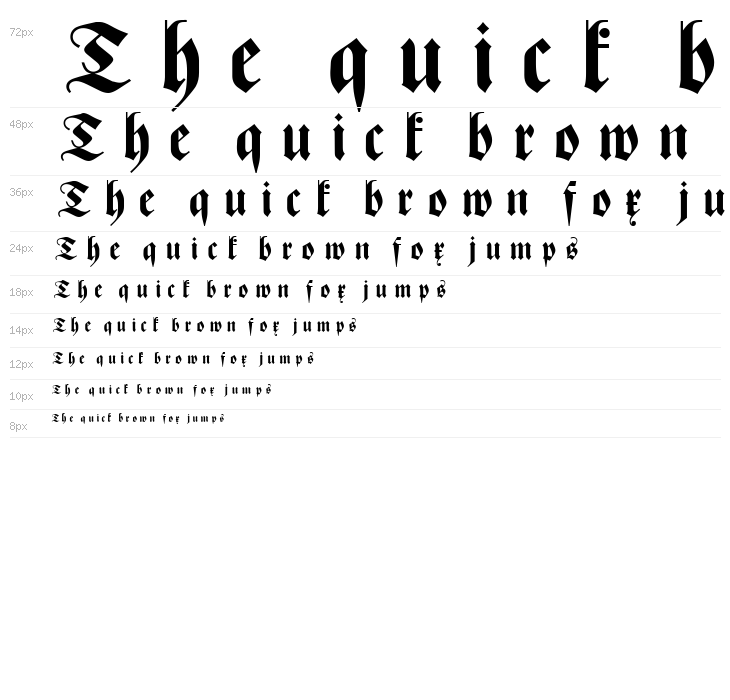 Zentenar Fraktur UNZ1L Bold Italic Waterfall