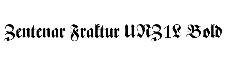 Zentenar Fraktur UNZ1L Bold  免费字体下载
