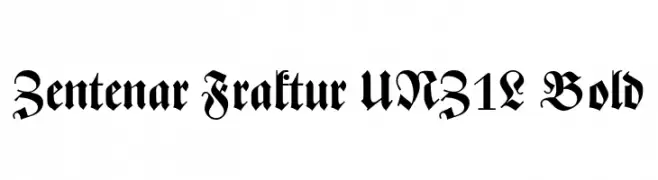 Zentenar Fraktur UNZ1L Bold  تنزيل الخطوط