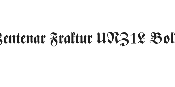 Zentenar Fraktur UNZ1L Bold Logo