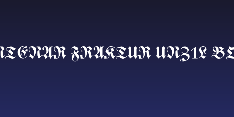 Zentenar Fraktur UNZ1L Bold Social Header