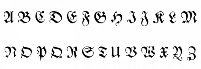 Zentenar Fraktur UNZ1L Italic फ़ॉन्ट अपरकेस