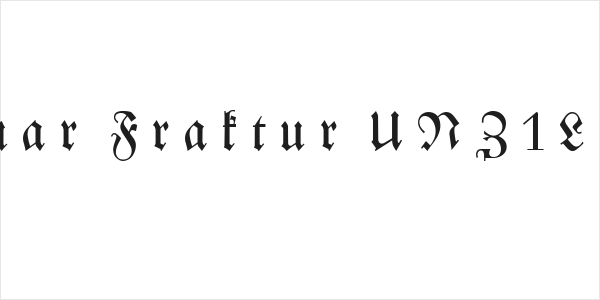 Zentenar Fraktur UNZ1L Italic Logo