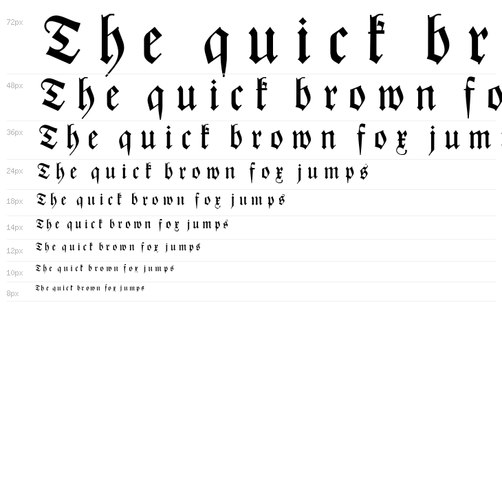 Zentenar Fraktur UNZ1L Italic Waterfall