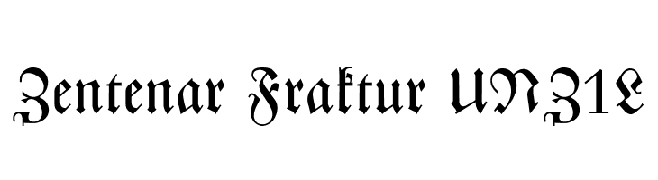 Zentenar Fraktur UNZ1L  font caratteri gratis