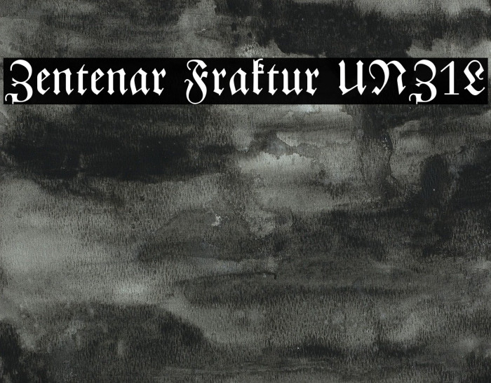 Zentenar Fraktur UNZ1L Font examples