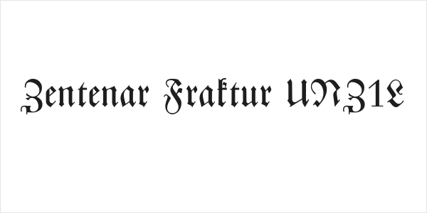 Zentenar Fraktur UNZ1L Logo