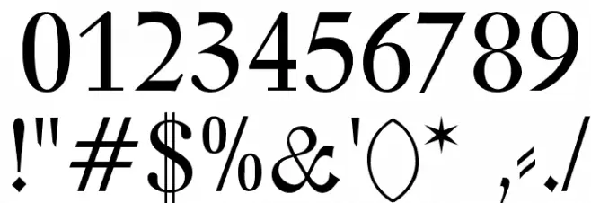 Zentenar Fraktur Font OTHER CHARS