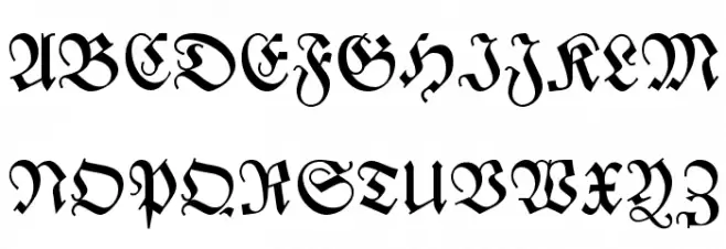 Zentenar Fraktur Schriftart Groß