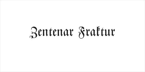 Zentenar Fraktur Logo