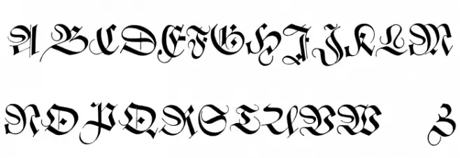 ZentenarZier Schriftart Groß