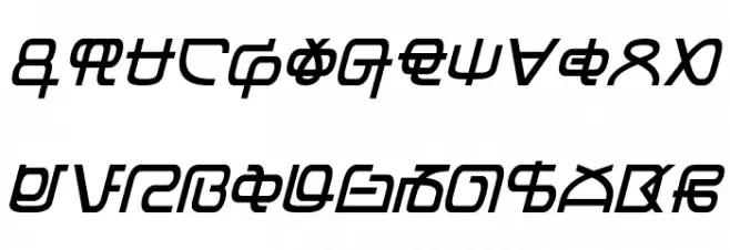 Zentran Italic 字体 大写