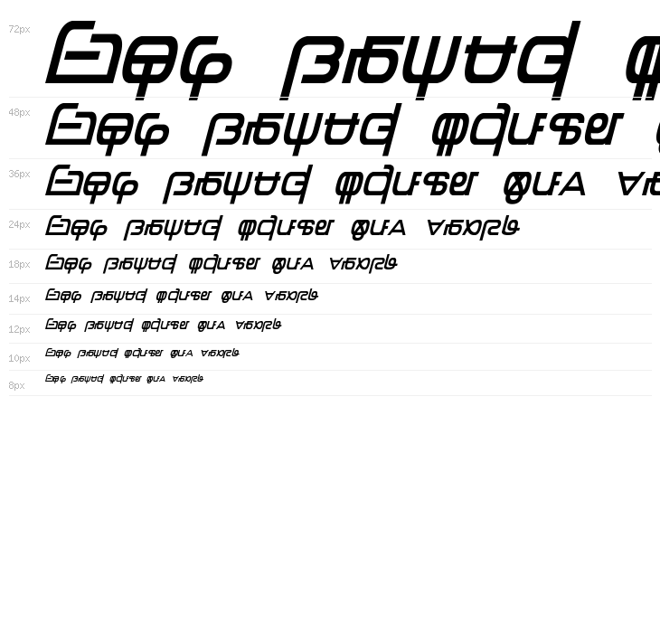 Zentran Italic Waterfall