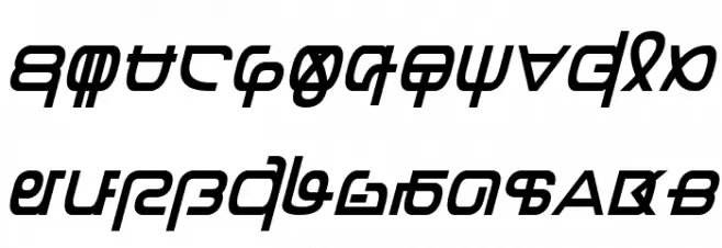 Zentran Italic Caratteri MINUSCOLO