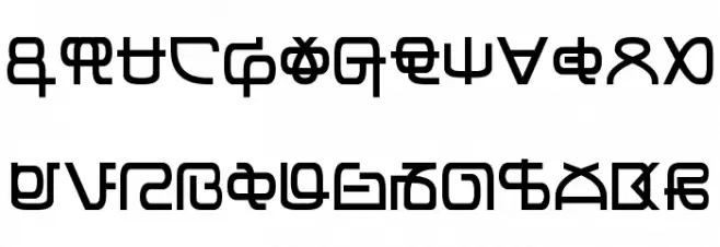 Zentran Font UPPERCASE