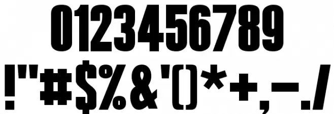 Zentropa Font OTHER CHARS