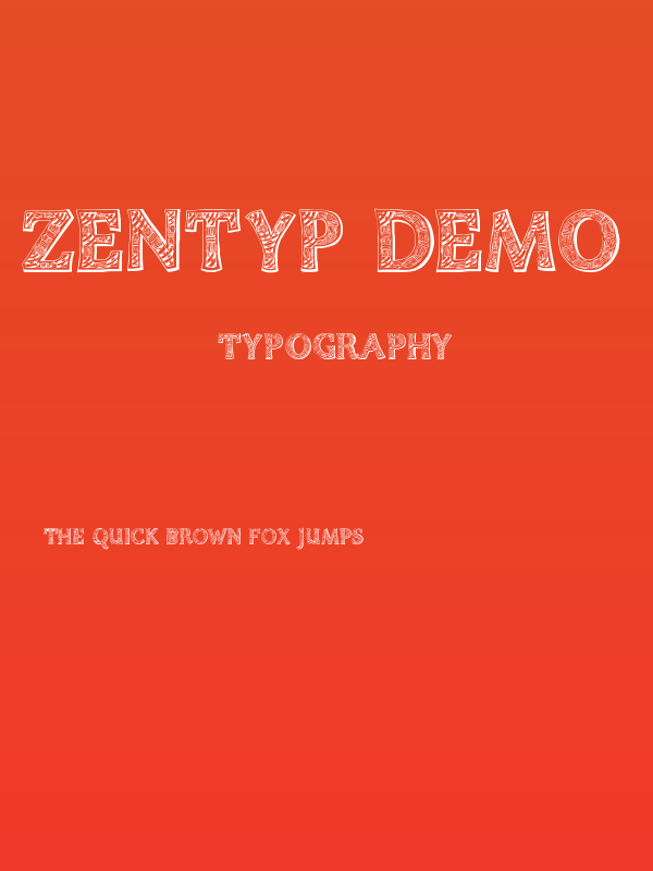 Zentyp Demo Regular Poster