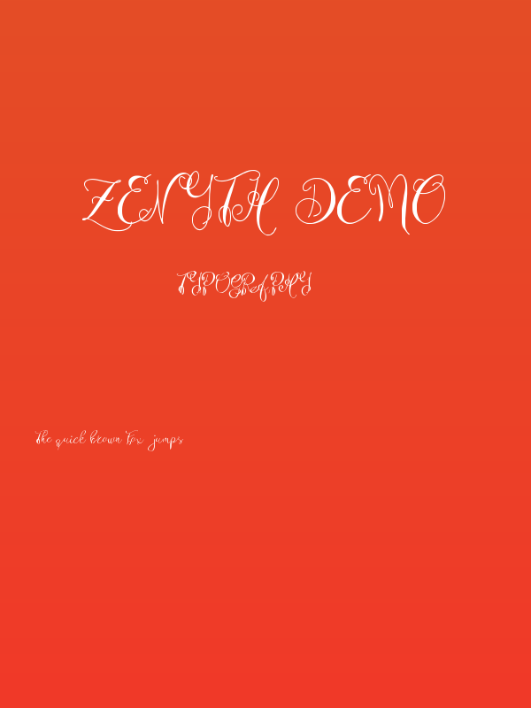 Zenyth Demo Poster