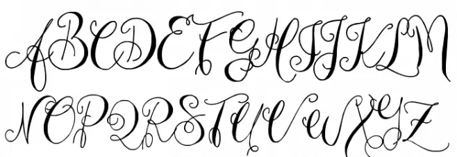 Zenyth Script Schriftart Groß
