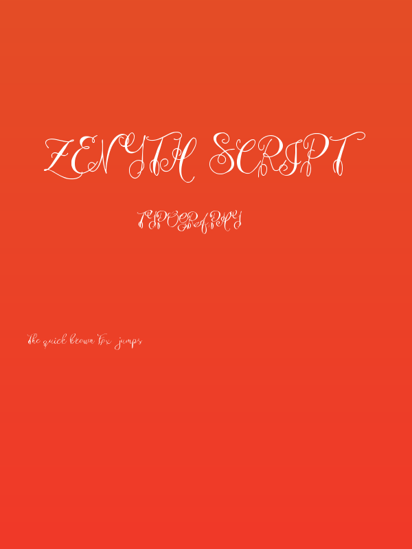 Zenyth Script Poster
