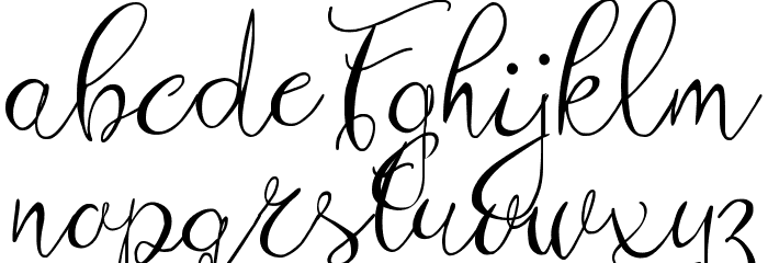 Zenyth Script Font LOWERCASE