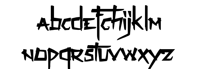 Zenzai Itache Font LOWERCASE
