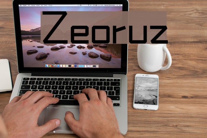 Zeoruz Font examples