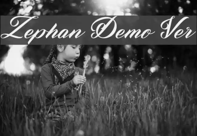 Zephan Demo Ver. Font examples