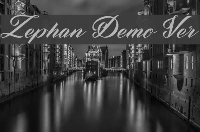 Zephan Demo Ver. Font examples