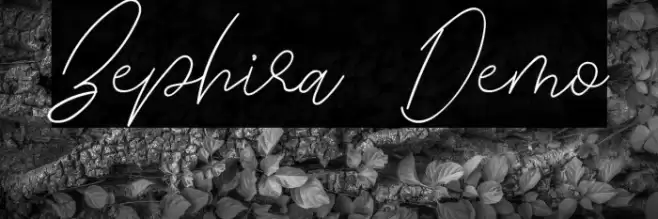 Zephira Demo Font examples