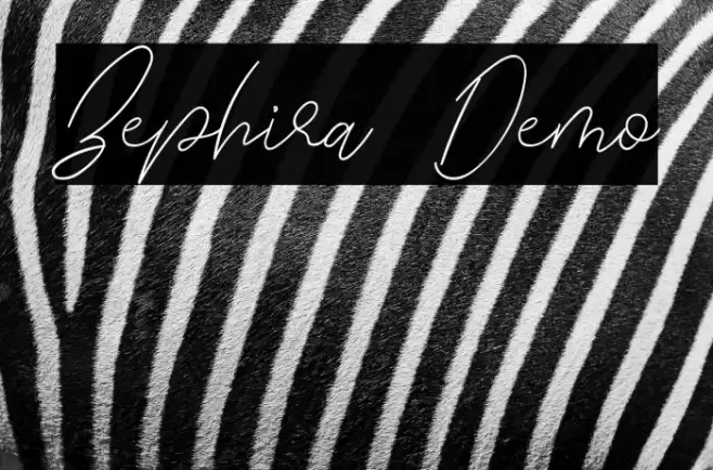 Zephira Demo Font examples