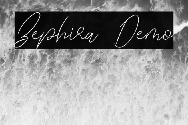 Zephira Demo Font examples