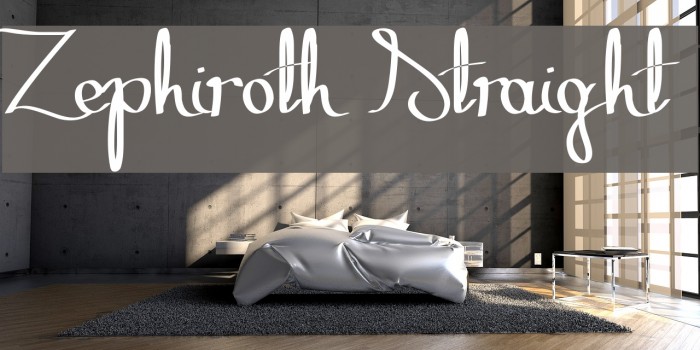 Zephiroth Straight Font examples