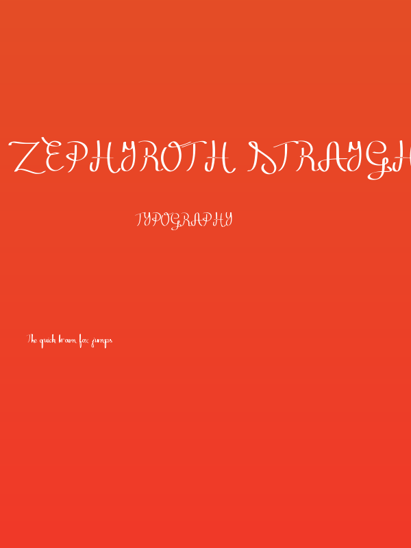 Zephiroth Straight Poster