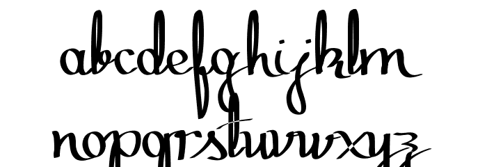 Zephiroth Straight Font LOWERCASE
