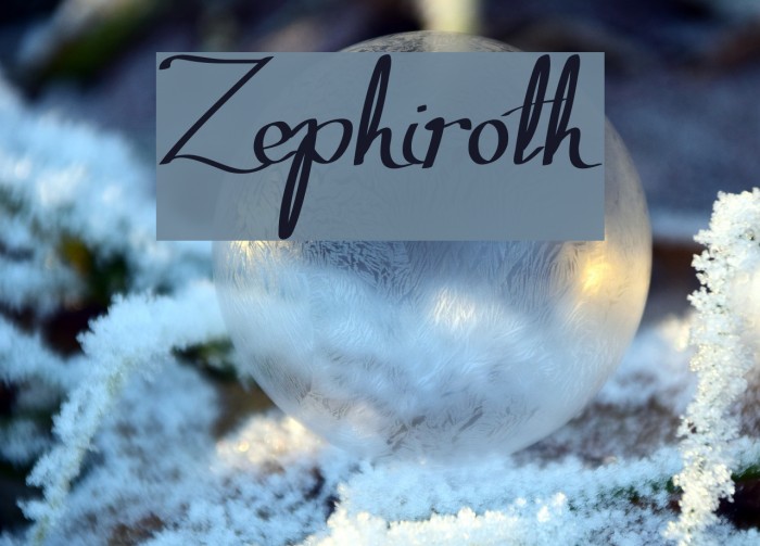 Zephiroth Font examples