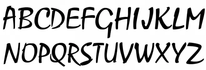 ZephyrScriptFLF 字体 大写