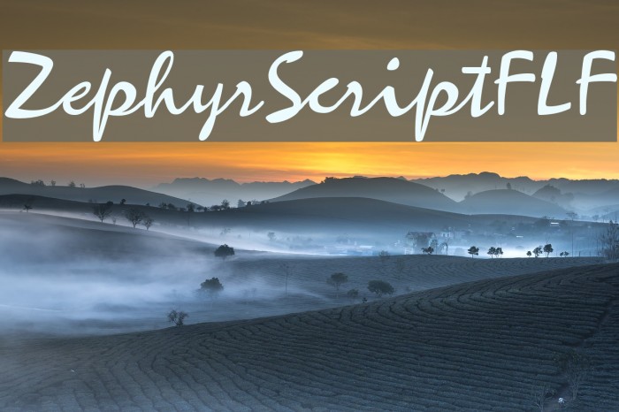 ZephyrScriptFLF Font examples