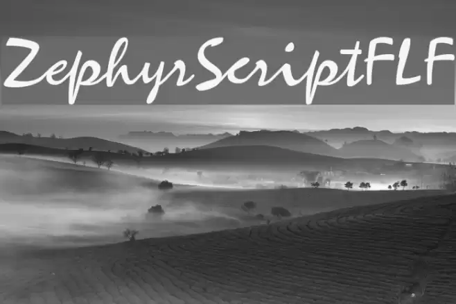 ZephyrScriptFLF फ़ॉन्ट examples
