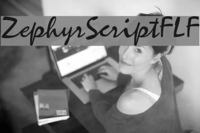 ZephyrScriptFLF फ़ॉन्ट examples